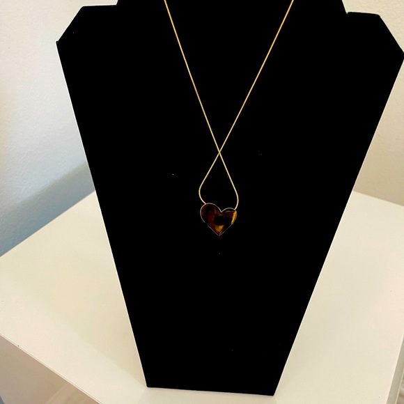 Fashion 14k gold plated s steel heart shaped luxury necklace. - Picture 3 of 3